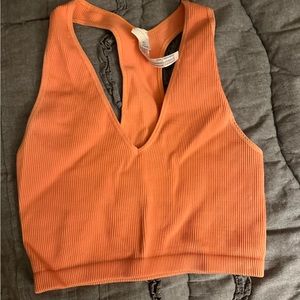 Orange free people tank top